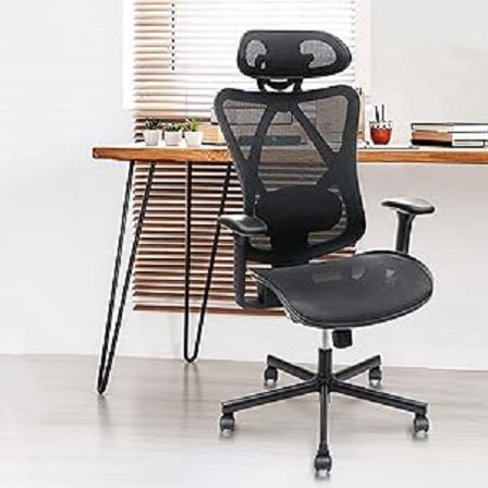 Aero-Flow Performance Desk Chair - Adjustable Lumbar & Headrest